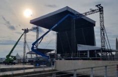 Eurovision stage build begins with the support of ASHBROOK plant hire and access hire