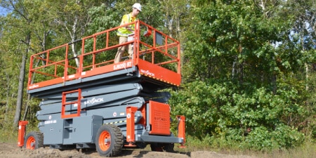 53ft (16.15m) SKYJACK 9253RT DIESEL SCISSOR LIFT